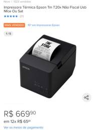 Título do anúncio: Impressora Térmica Epson Tm T20x Não Fiscal Usb Nfce Ou Sat