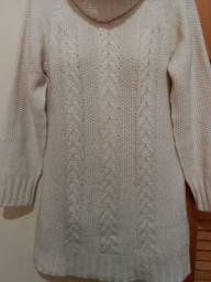 Título do anúncio: Vestido tricot marfim Daiane