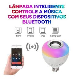 Título do anúncio: Lâmpadas Musicais Via Bluetooth com Controle Remoto 