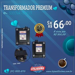 Título do anúncio: Transformador 5000va Premium - Entrega Gratis