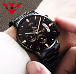 Título do anúncio: Relógio NIBOSI Black - Todo Funcional