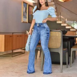 Título do anúncio: Calças jeans cintura alta feminina
