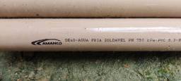 Título do anúncio: 04 VARAS DE PVC SOLDÁVEL 50mm AMANCO 