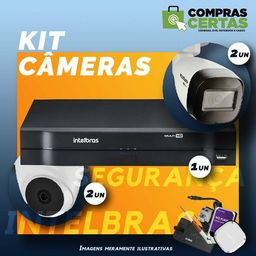 Título do anúncio: Kit de 4 câmeras Intelbras