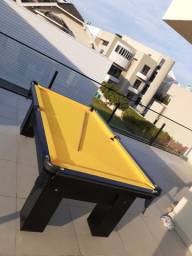 Título do anúncio: Mesa de Bilhar Charme Preta Tx Tecido Amarelo Modelo HFS6548