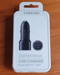 Título do anúncio: Carregador Fast Charge Dual Veicular Samsung 2 Saídas Preto