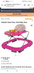 Título do anúncio:  Andador Safari plus, tutti baby, rosa 