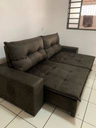 Título do anúncio: sofá marrom 2,50m retrátil e reclinável novo direto da fábrica 
