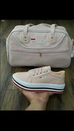 tenis e bolsa fila