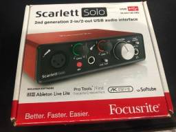 Título do anúncio: Interface De Áudio Focusrite Scarlett Solo 2ª  Geração