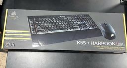 Título do anúncio: Combo Teclado e mouse Corsair K55 Harpoon RGB
