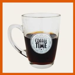 Título do anúncio: Caneca de vidro COFFEE TIME 240 ML