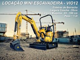 Título do anúncio: Mini Escavadeira Joinville - R$ 160,00/h