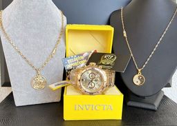 Título do anúncio: Compre o relógio e ganhe 4 correntes banhadas a ouro de brinde!!!!!