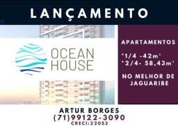 Título do anúncio: Ocean House, Apartamentos de 2 Quartos, frente a Praia de Jaguaribe, Incrível