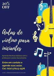 Título do anúncio: Aulas de violino (música) 