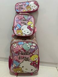 Título do anúncio: Vendo conjunto de mochila, lancheira e bolsinha de lápis da Hello Kitty