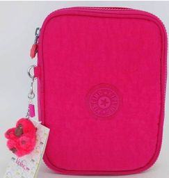 Estojo nécessaire escolar pink rosa kipling 100pens