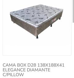 Título do anúncio: CAMA BOX CASAL LUXO C/PILLOW FRETE GRÁTIS 