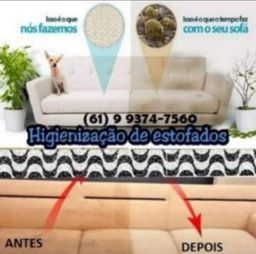 Título do anúncio: Lava sofá, lavagem higienização limpa impermeabiliza limpeza a seco 
