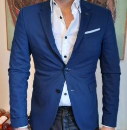 Título do anúncio: Blazer Zara Man - importado da Turquia - cor azul - Novo