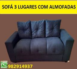 Título do anúncio: Super promoção +Frete Gratis Lindo Sofa 3 Lugares Com Almofadas 499,00