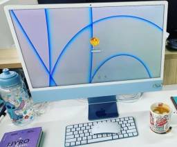 Título do anúncio: Computador Apple iMac 24, modelo 2021 com Tela Retina 4.5k, Ssd 256gb, 8gb ? Azul