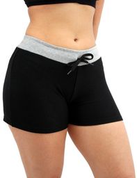 Short Moletom Feminino Stretch Preto