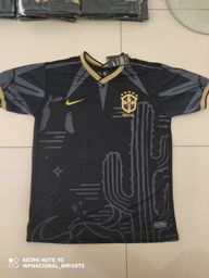 Título do anúncio: Camisa da seleção do Brasil Preta homenagen ao sertão.