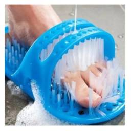 Título do anúncio: Chinelo Escova Lavar Massagear Pés Banho Pedra Pomes- Unise