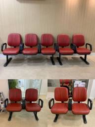 Título do anúncio: Cadeiras Longarinas Cavaletti Vermelhas