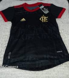 Título do anúncio: Camisa do Flamengo feminina preta jogo 3