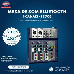 Título do anúncio: Mesa de som Bluetooth 4 canais  LE-708  -Entrega Grátis 