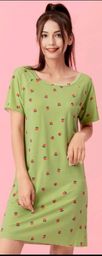 Título do anúncio: Vestido casual estampa floral lovito verde XL veste GG forma pequena (42)