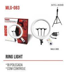 Título do anúncio: Ring Light Tripé 1,80cm 18 Pol 46cm 3 Suporte De Cel Controle MLG-083
