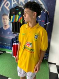 Título do anúncio: Camisa do Brasil amarela polo G