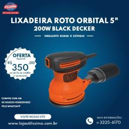 Título do anúncio: Lixadeira Roto Orbital 5'' 200w Black Decker - Entrega grátis 