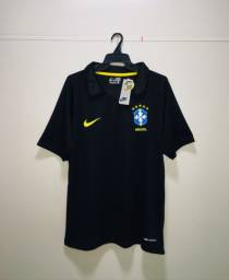 Título do anúncio: Camisa do Brasil preta 1 linha dri-fit