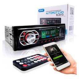 Título do anúncio: Som Auto Radio Carro Bluetooth Controle Mp3 Player Usb Fm Sd Kp-c17bh