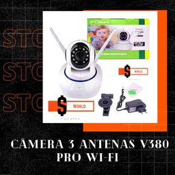 Título do anúncio: Câmera 3 Antenas V480 Pro Infravermelho Áudio Sensor de movimento. Store World.