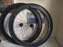 Título do anúncio: rodas de carbono sava  clincher 50 mm