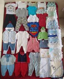 Título do anúncio: RN - 03 - 06 meses: 30 peças de roupas bebê