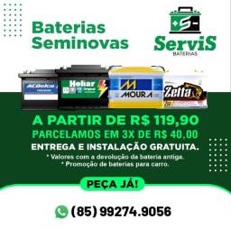 Título do anúncio: Baterias Seminova (Heliar e Tudor) - 60AH e 50AH A partir de R$120
