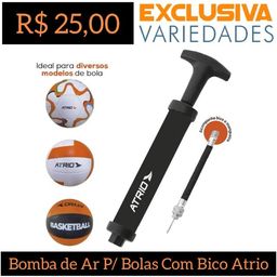 Título do anúncio: Bomba de Ar P/ Bolas com Bico e Mangueira Atrio