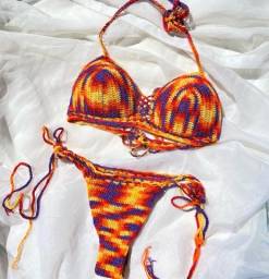 Título do anúncio: Biquíni crochê colorido 