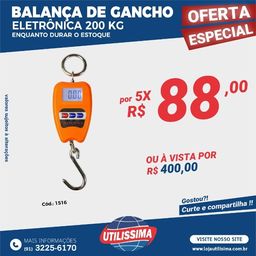 Título do anúncio: Balança Digital de Gancho 200 kg - Entregas grátis na Região Metropolitana de Belém