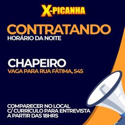 Título do anúncio: Chapeiro 