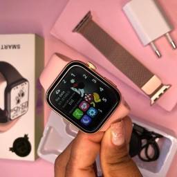 Título do anúncio: Smartwatch x8 Max faz e recebe ligações mede pressão troca foto + pulseira metal