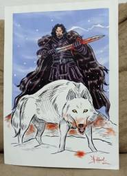 Título do anúncio: Doação pintura/desenho Jon Snow - Game of Thrones