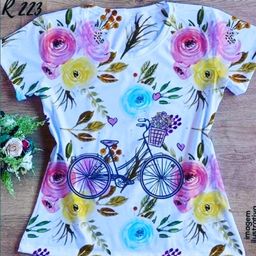 Título do anúncio: Camiseta Floral Bike